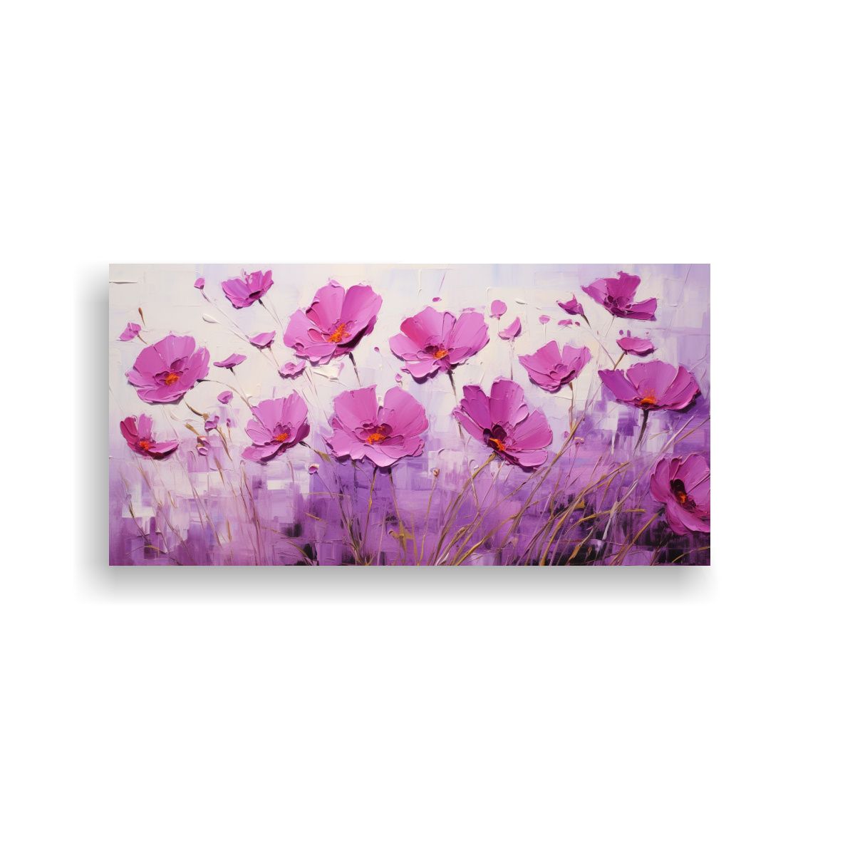 GENERICO - Tela En Bastidor Conceptual De Colores Magenta 60x30 Cm