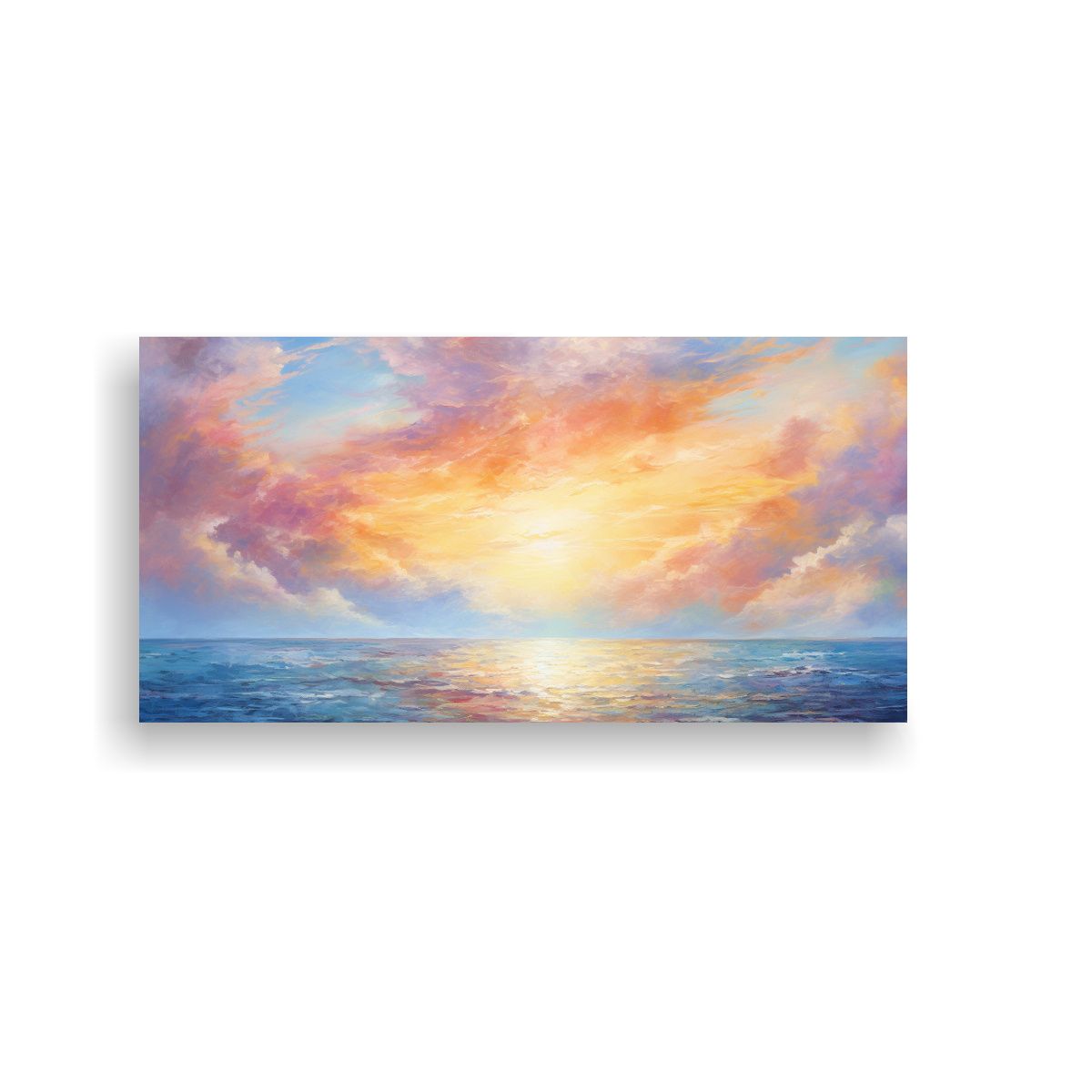 GENERICO - Cuadro Abstracto Pop Art De Cielo Y Mar Con 100x50 Cm