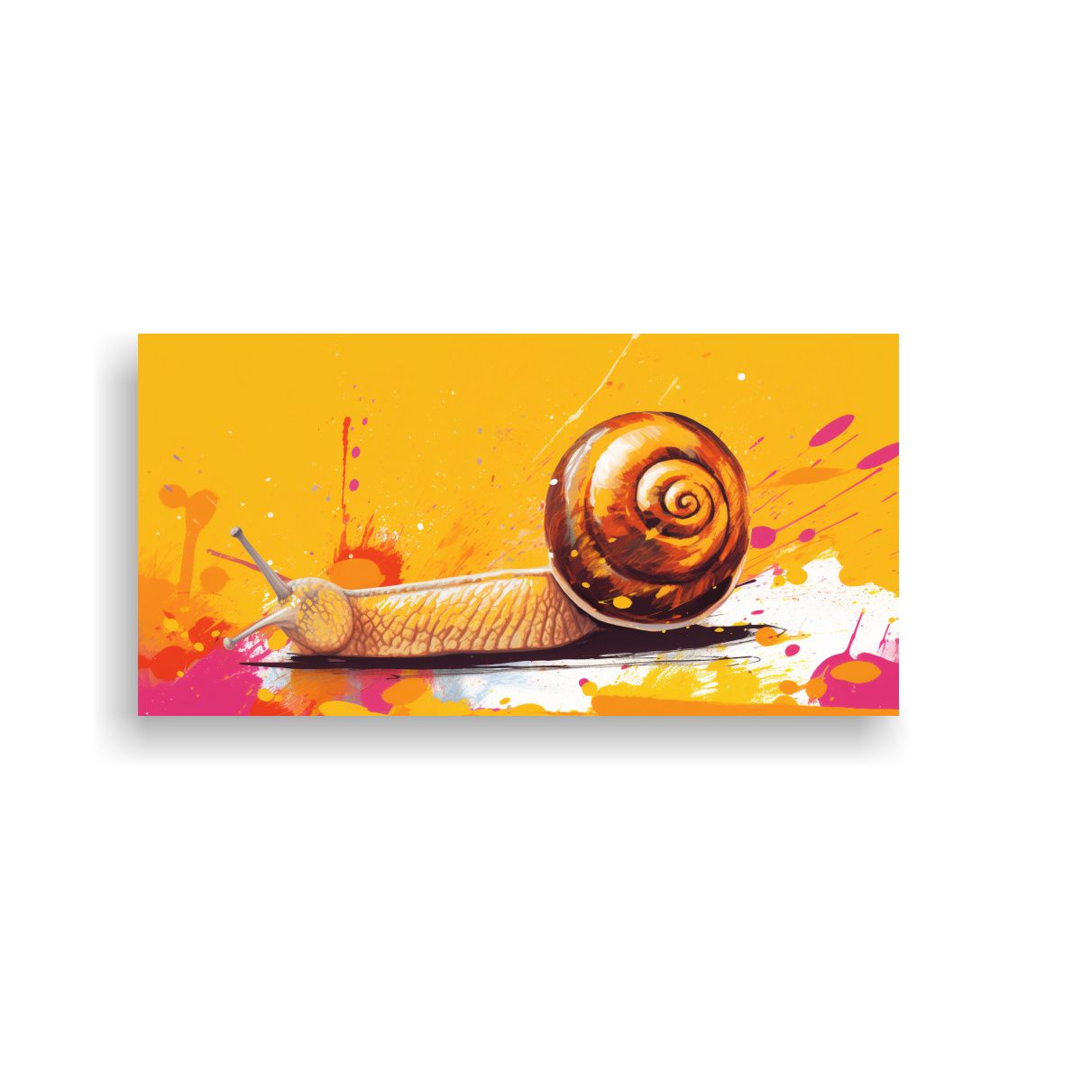 GENERICO - Cuadro Impacto Visual Caracoles En Colores 60x30 Cm
