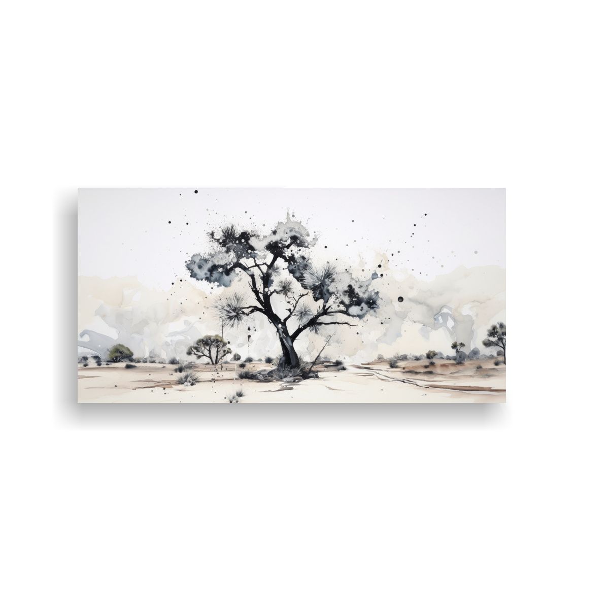 GENERICO - Pintura Abstracta De Lienzo Cuadro A Joshua Tree 60x30 Cm