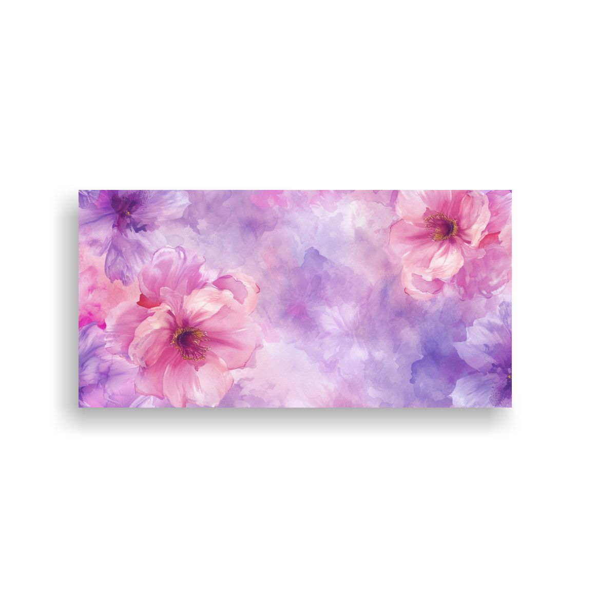 GENERICO - Pinturas Decorativas De Flores Frescas En Rosa Y 80x40 Cm