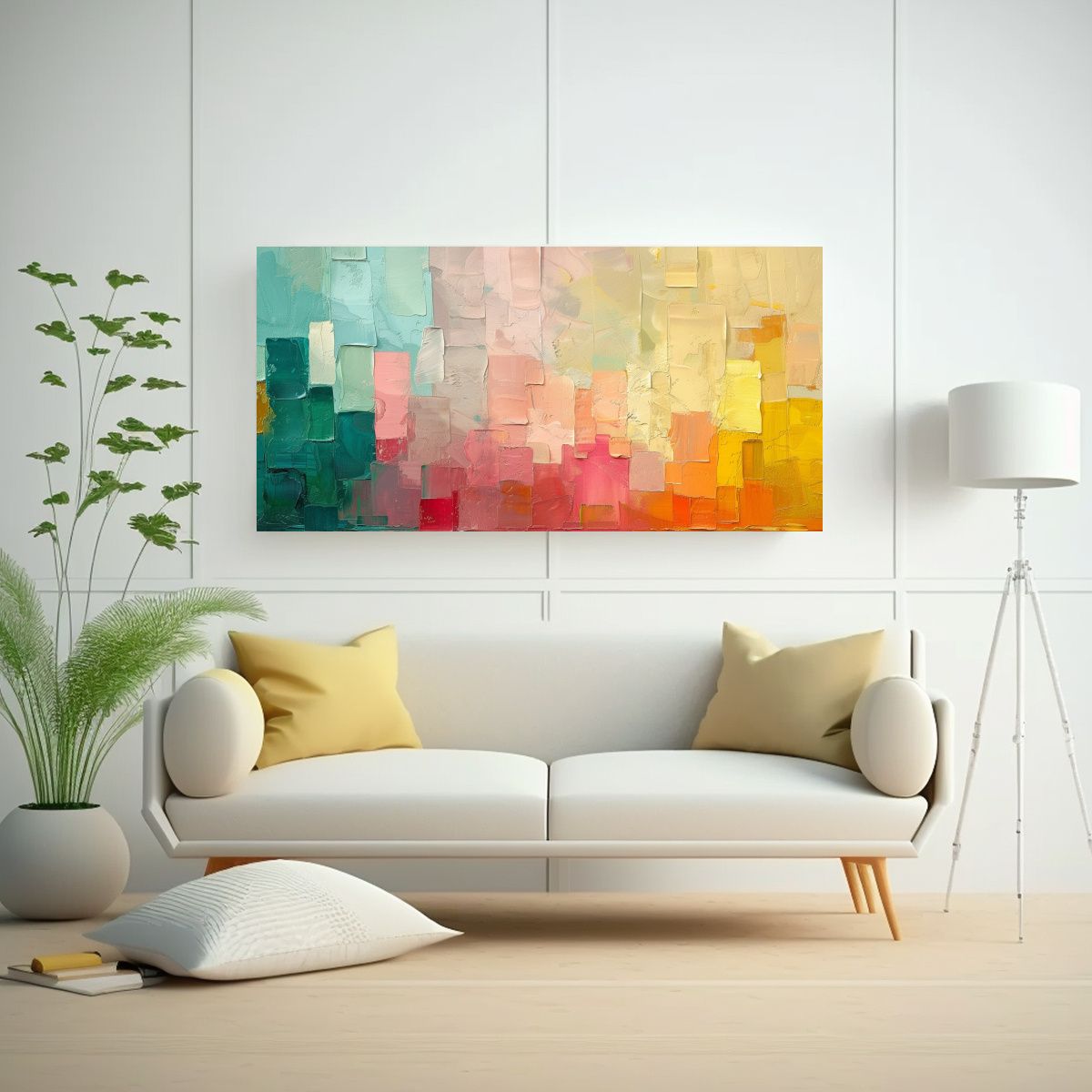 GENERICO - Cuadro Lienzo Inspiración Abstracta Montreal En 80x40 Cm
