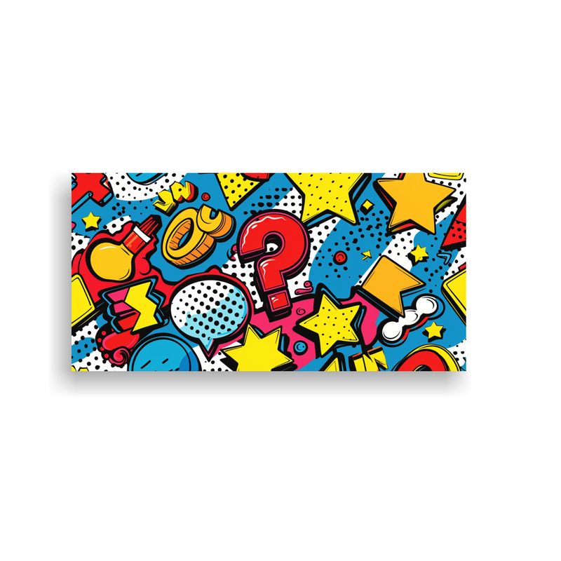 GENERICO - Cuadro Decorativo Con Patrón Estilo Pop Art Y 100x50 Cm