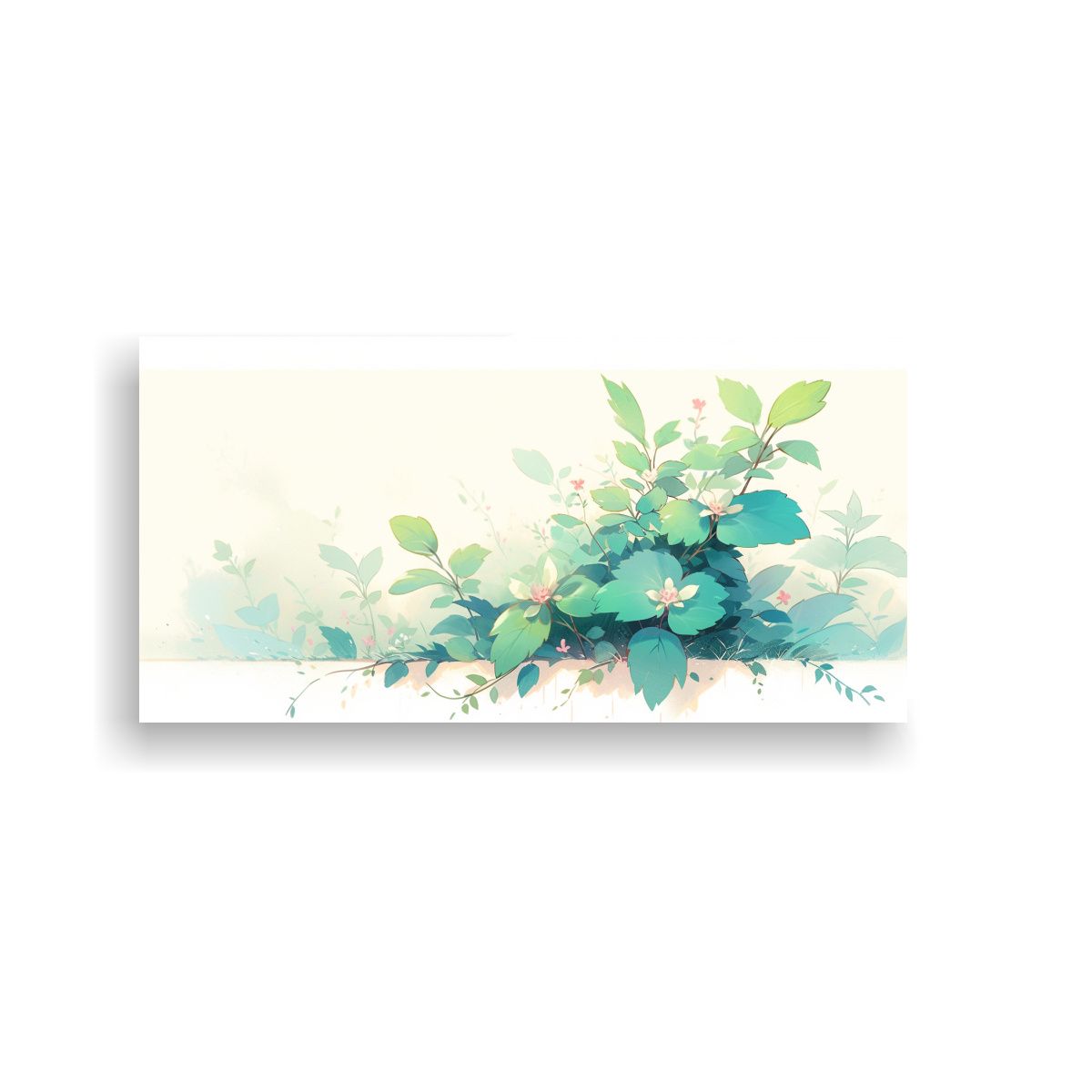 GENERICO - Lienzo Impreso Elegancia De Hierbas En Tonos 80x40 Cm