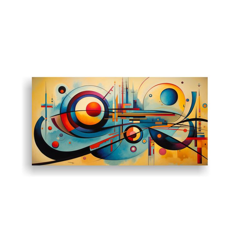 GENERICO - Pinturas Decorativas Estilo Kandinsky Belleza 80x40 Cm