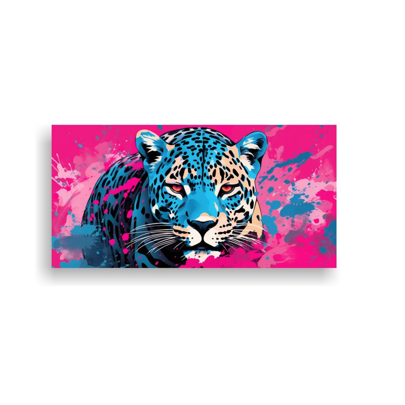 GENERICO - Cuadro Decorativo De Lienzo Vanguardia Jaguar En 60x30 Cm