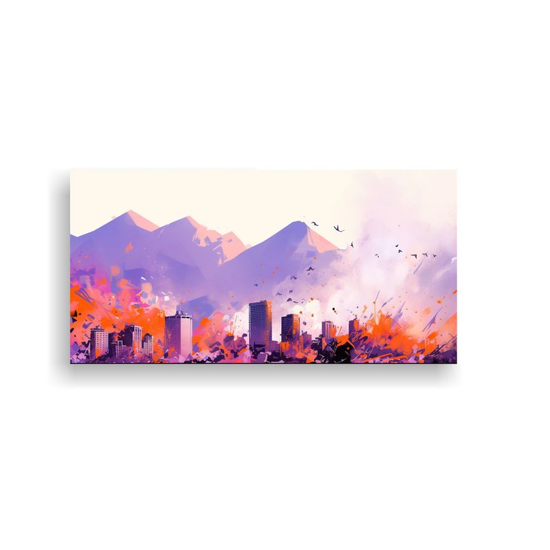 GENERICO - Cuadro Movimiento Para Oficina En Santiago En 80x40 Cm