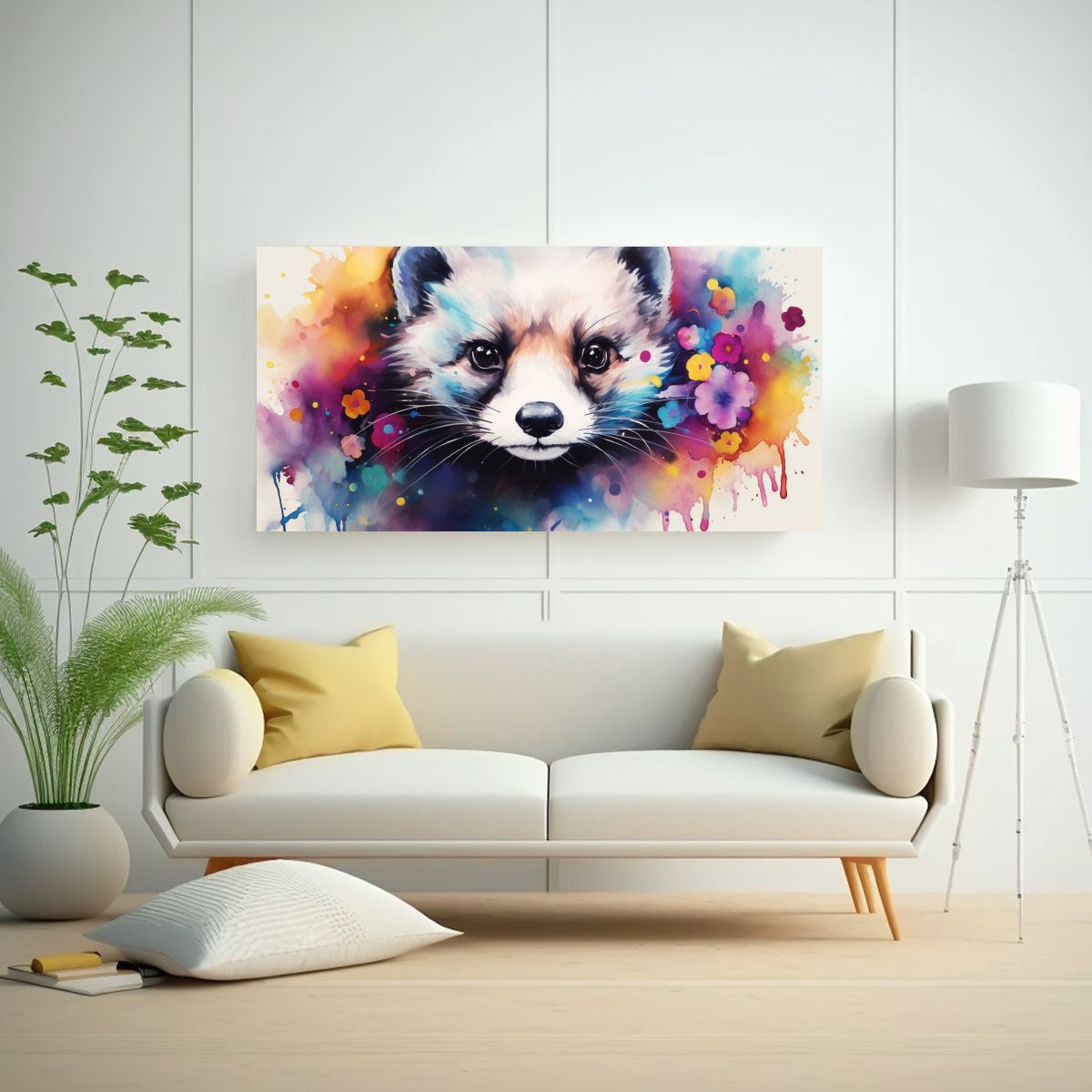 GENERICO - Pintura De Acuarela Abstracta Equilibrio Visual 80x40 Cm