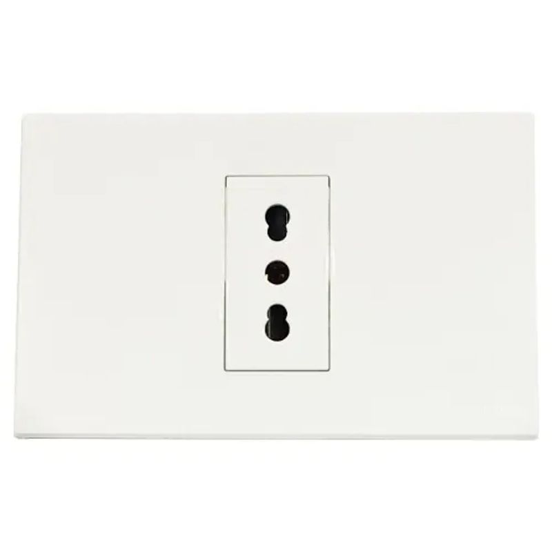GENERICO - Enchufe Tomacorriente Simple Blanco 16a Certificado Sec