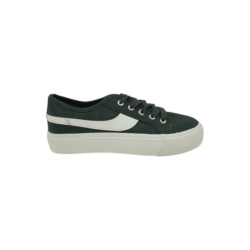 HERIEL - Zapatilla Negra Textil Mujer