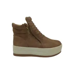 HERIEL - Zapatilla Camel Caña Plataforma Mujer