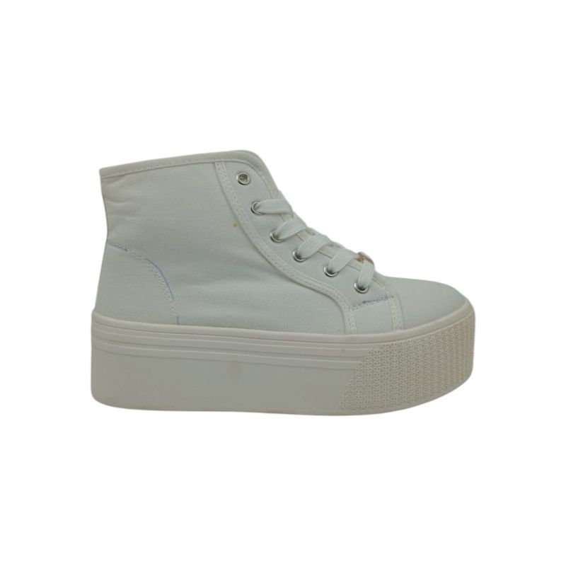 HERIEL - Zapatilla Blanca Plataforma Mujer