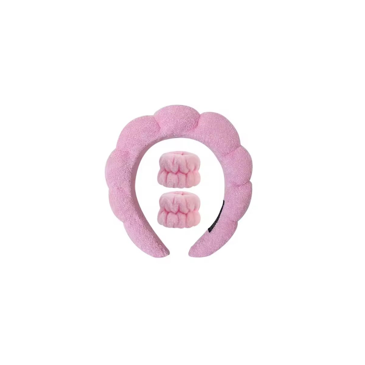 GENERICO - Set Spa Cintillo + Muñequeras Diadema De Maquillaje Skincare Surtido