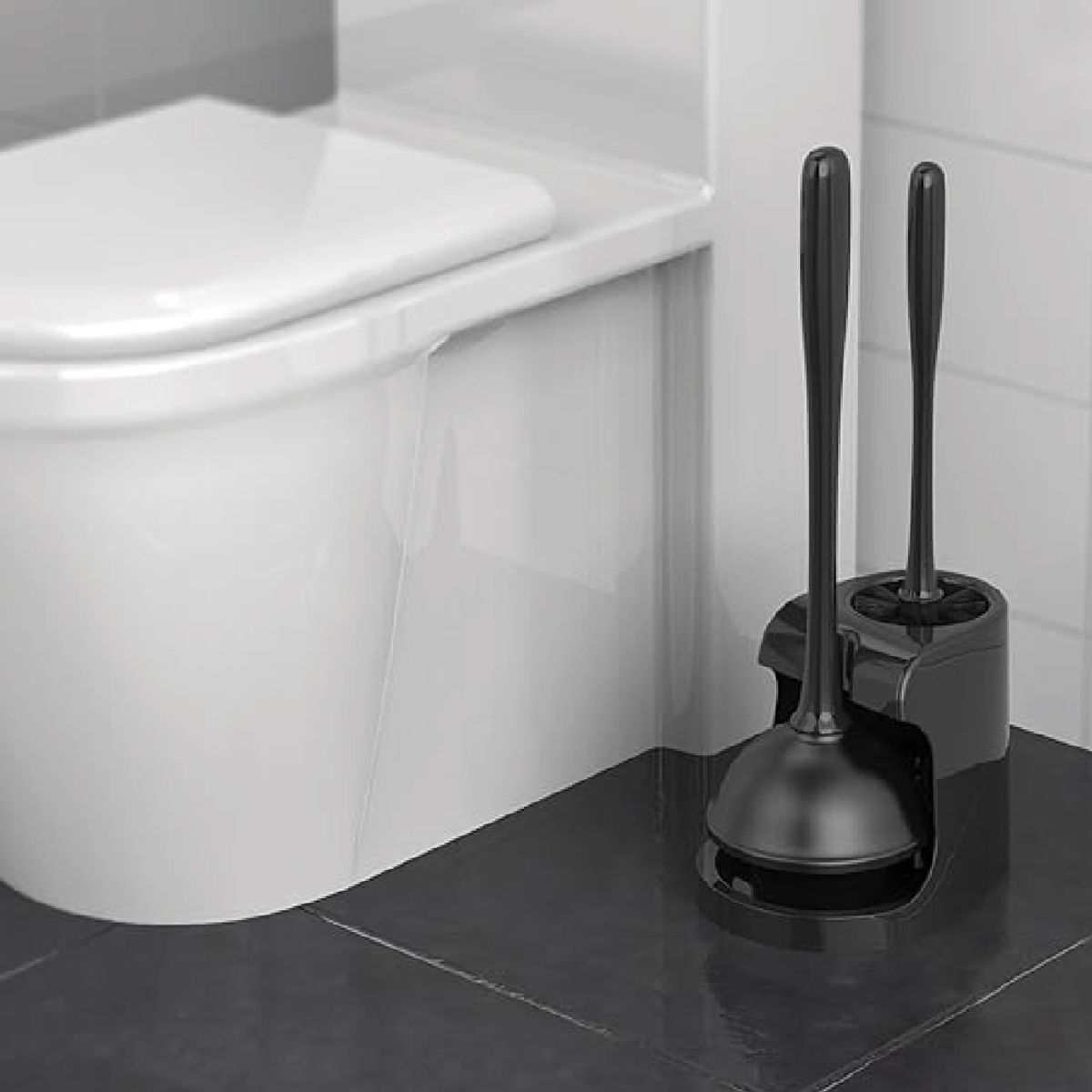 CLYNDER - Cepillo Escobilla Sopapo Inodoro Baño Set Limpieza Clynder