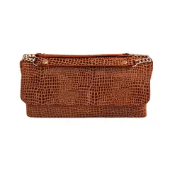 JARDIN DEL ESTE - Cartera de cuero Café Golden Brown 4 en 1