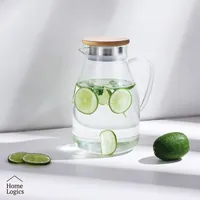 Jarro De Vidrio De Agua Jugo Con Tapa 1700 Ml