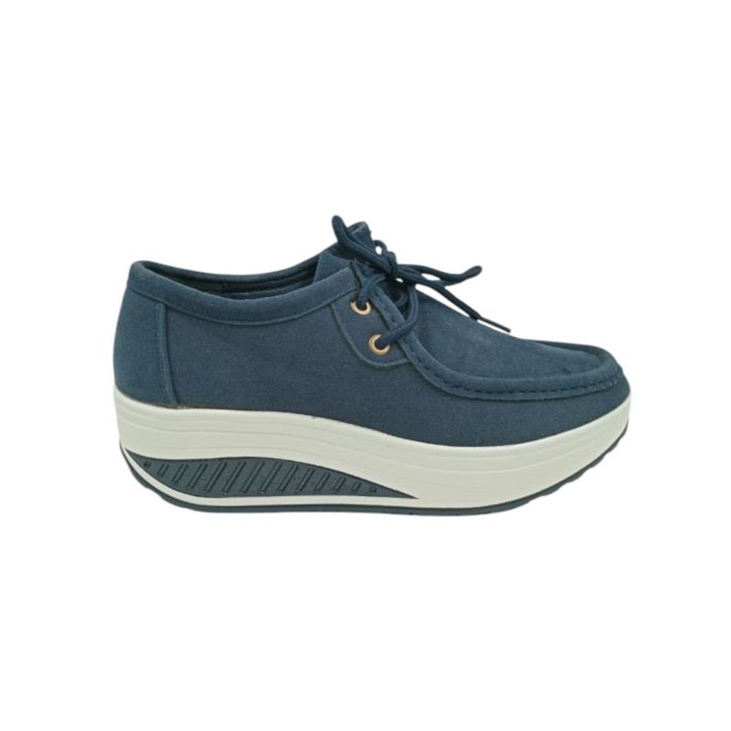 HERIEL - Zapatilla Azul Plataforma Mujer