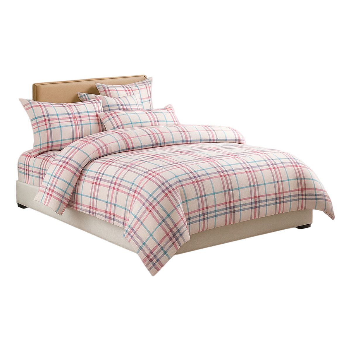 ALTERNATIVE - Ropa de Cama 20 Plz 800 Hilos Estilo Escocés Pastel 827