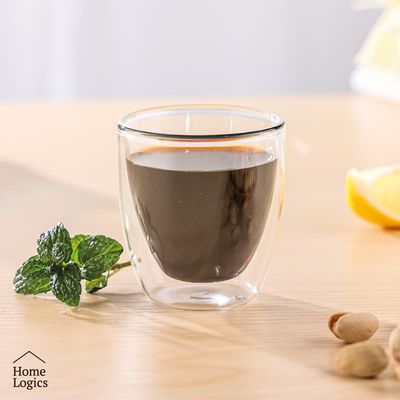 Imagen 2 del producto Set 4 Vasos Expresso Vidrio Doble Pared 80 Ml