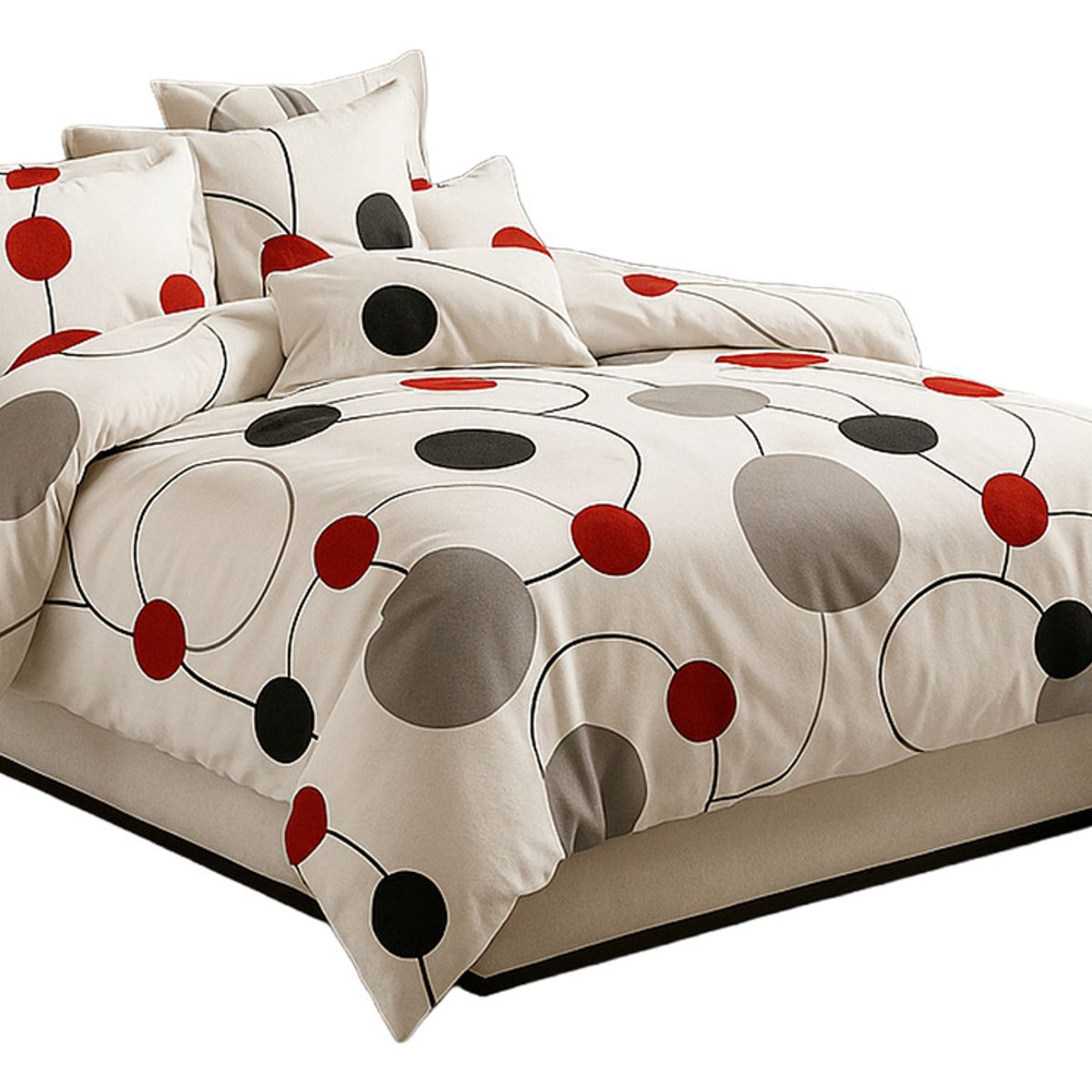 ALTERNATIVE - Conjunto De Sábanas 800 Hilos 20 Plz Diñeo Círculos Color 823