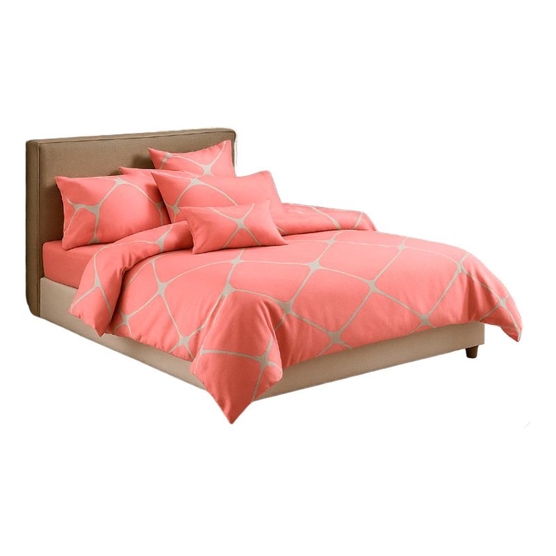 ALTERNATIVE - Ropa de Cama 20 Plz 800 Hilos Estilo Moderno Rosado 820