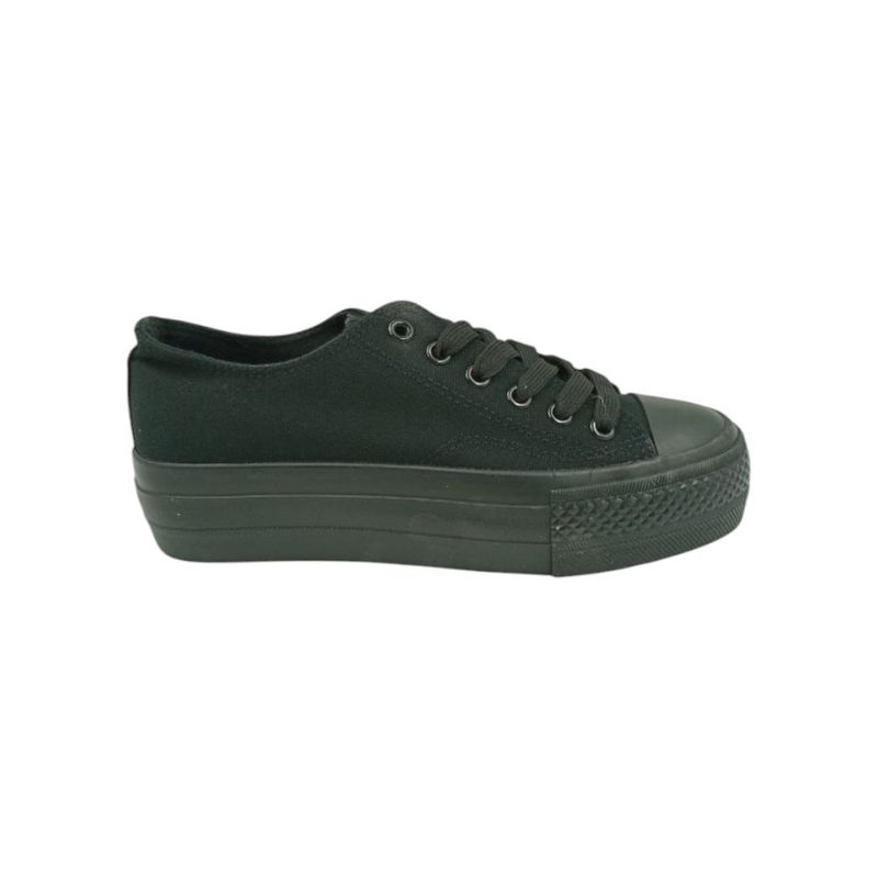 HERIEL - Zapatilla Negra Plataforma Mujer