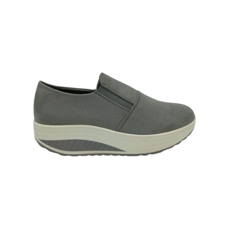 HERIEL - Zapatilla Gris Lona Mujer