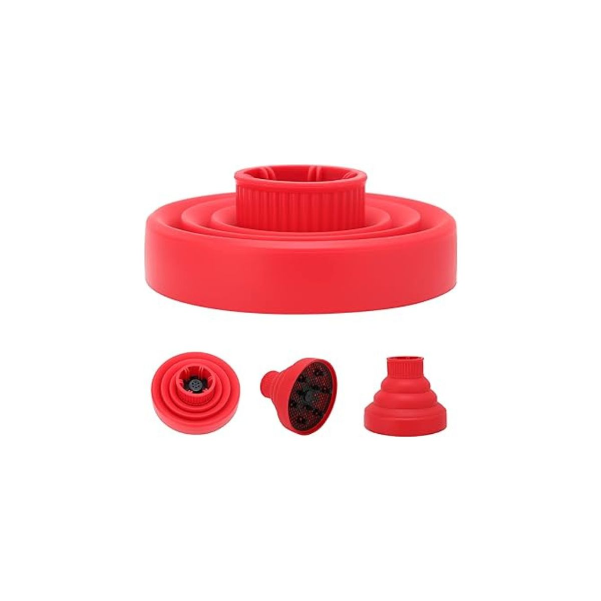 GENERICO - Difusor Universal De Secador De Cabello Plegable Rojo