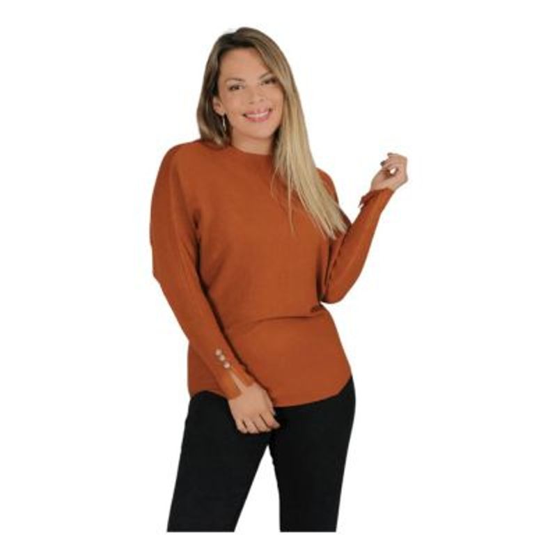 MPROPIA - POLERA MANGA LARGA TEJIDO SWEATER HILO. COLORES 6020