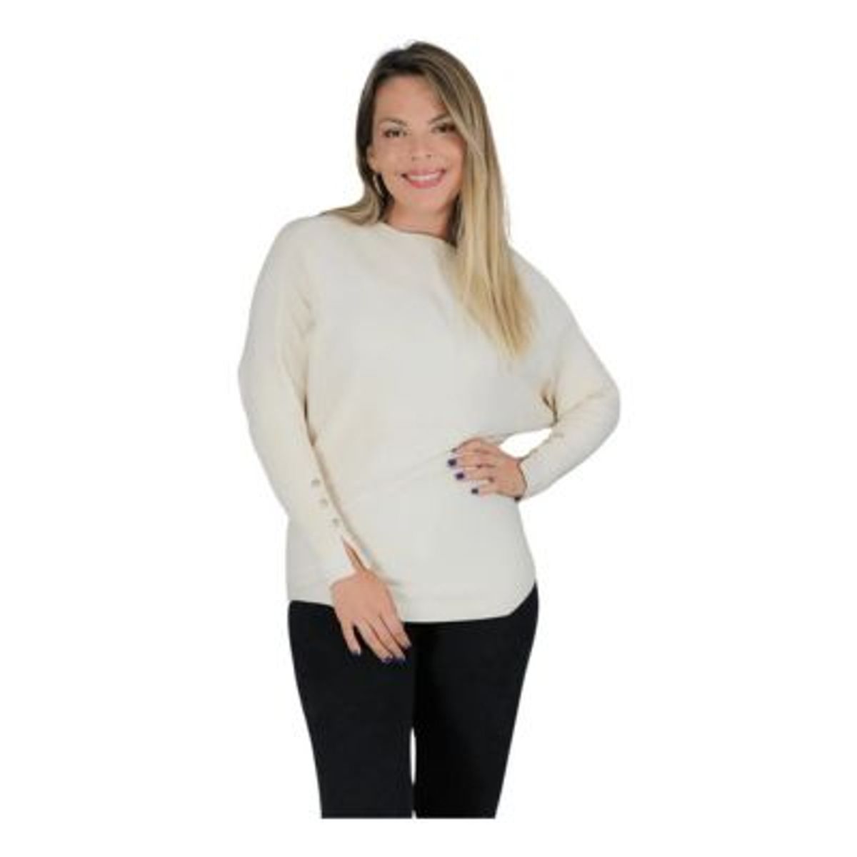 LOOK SHOP - POLERA MANGA LARGA TEJIDO SWEATER HILO. COLORES 6020