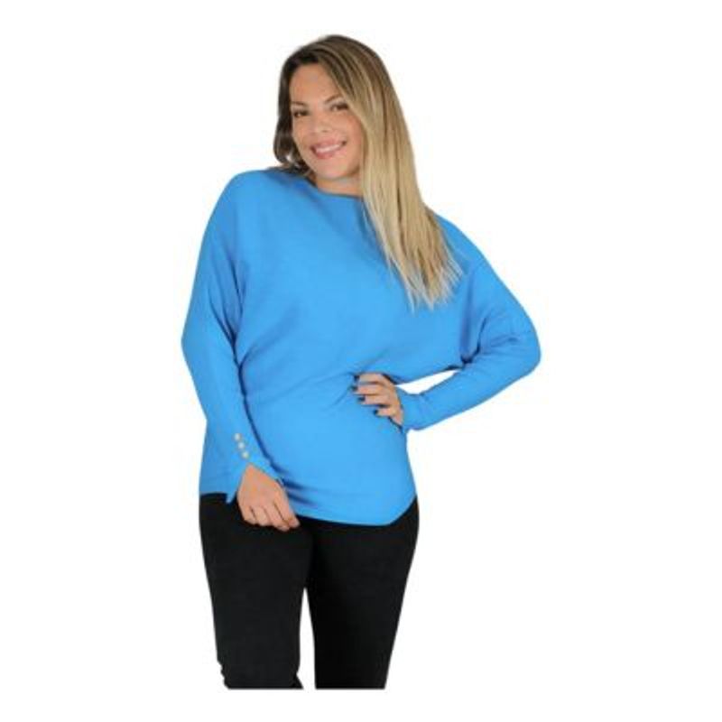 MPROPIA - POLERA MANGA LARGA TEJIDO SWEATER HILO. COLORES 6020