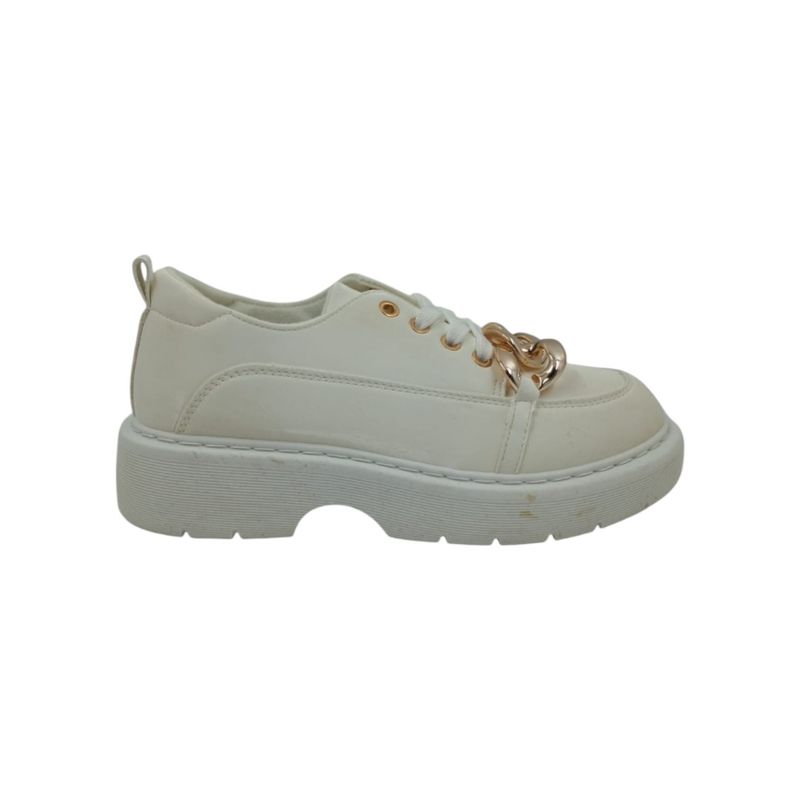 HERIEL - Zapatilla Blanca Plataforma Mujer