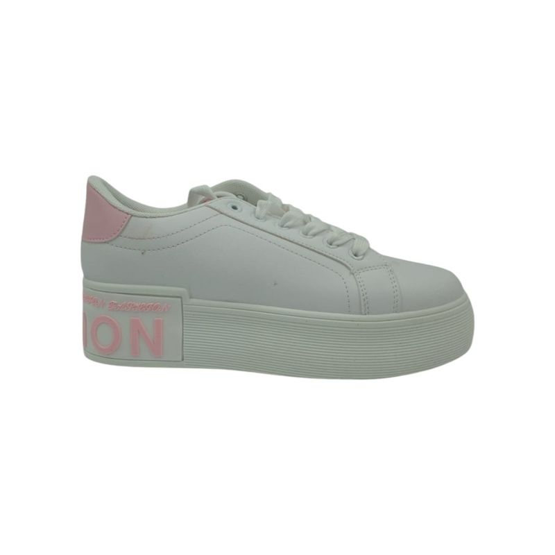HERIEL - Zapatilla Blanca Plataforma Mujer