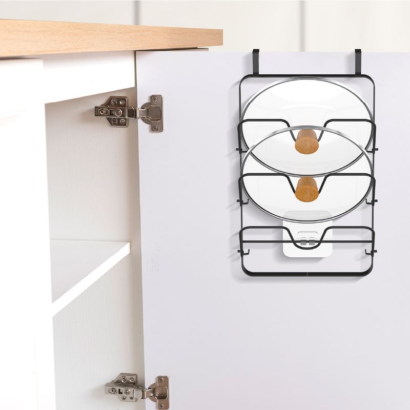 HOME LOGICS - Organizador Cabinete Puerta Tapas Ollas Cocina Home Logics