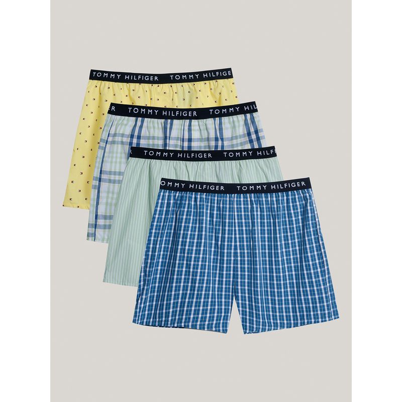 TOMMY HILFIGER - Pack De 4 Bóxers Woven Con Print Multicolor Tommy Hilfiger