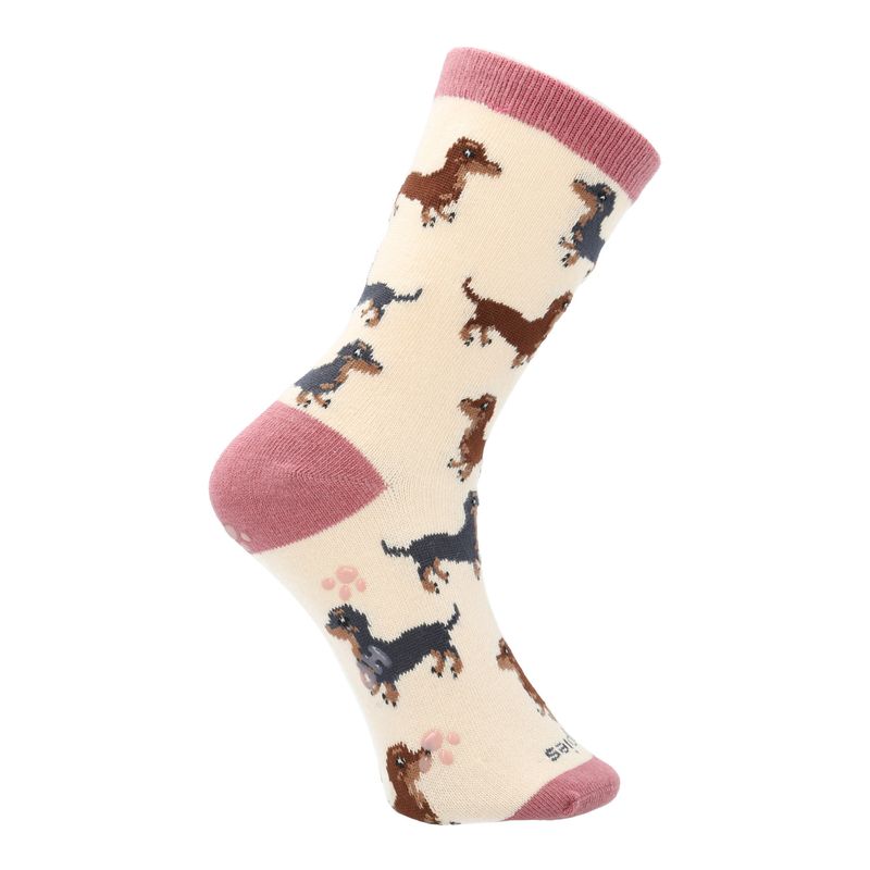 HUSH PUPPIES - Calcetin Algodón Niña Dachshund Beige HUSH PUPPIES