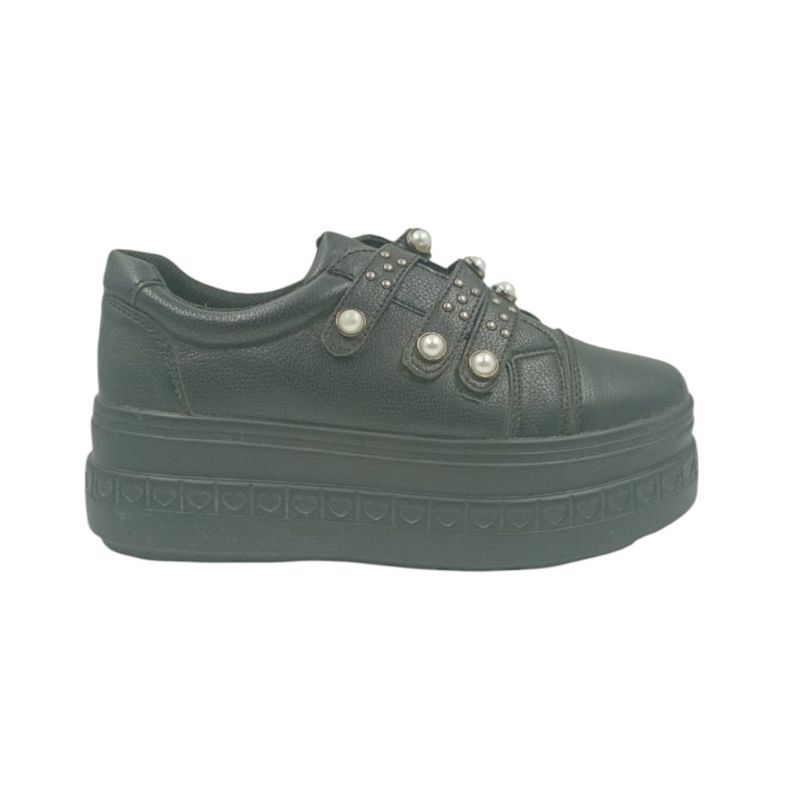 HERIEL - Zapatilla Negra Plataforma Mujer