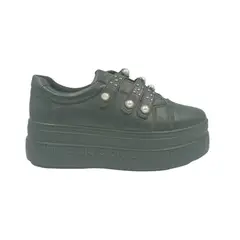 HERIEL - Zapatilla Negra Plataforma Mujer