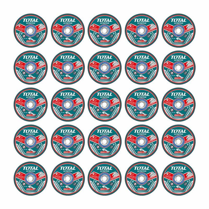 TOTAL TOOLS - Set 25 discos 115mm Ultra finos para Metal TOTAL