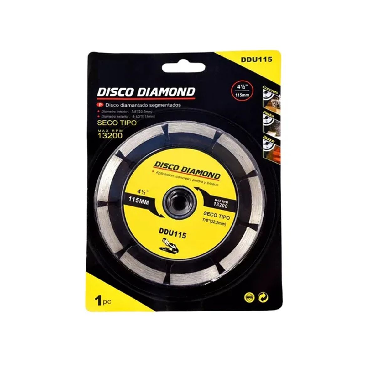 GENERICO - Disco Diamantado Cortes Rápidos 4 1/2 Ddu115h Tipo Seco