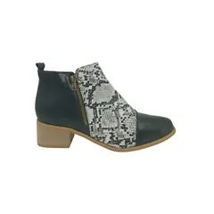 HERIEL - Botín Negro Print Mujer
