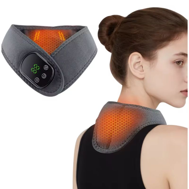 GENERICO - Almohadilla Térmica Con Vibración Para Cuello Masajeador