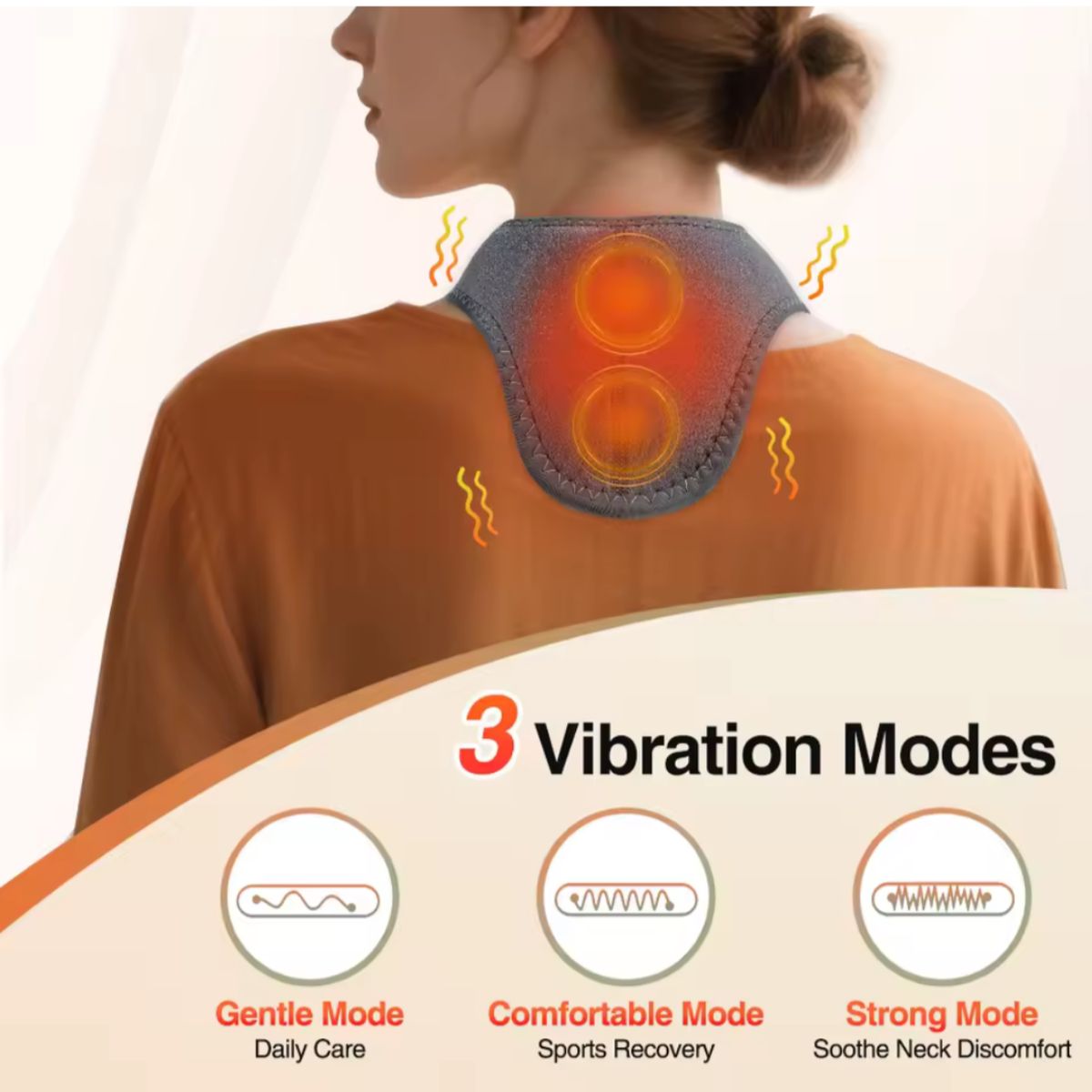 GENERICO - Almohadilla Térmica Con Vibración Para Cuello Masajeador