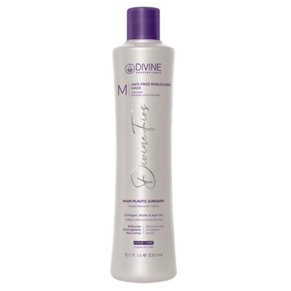 DIVINE PROFESSIONAL - Mascarilla Reconstructora Anti-Frizz Divine Professional 300 Ml