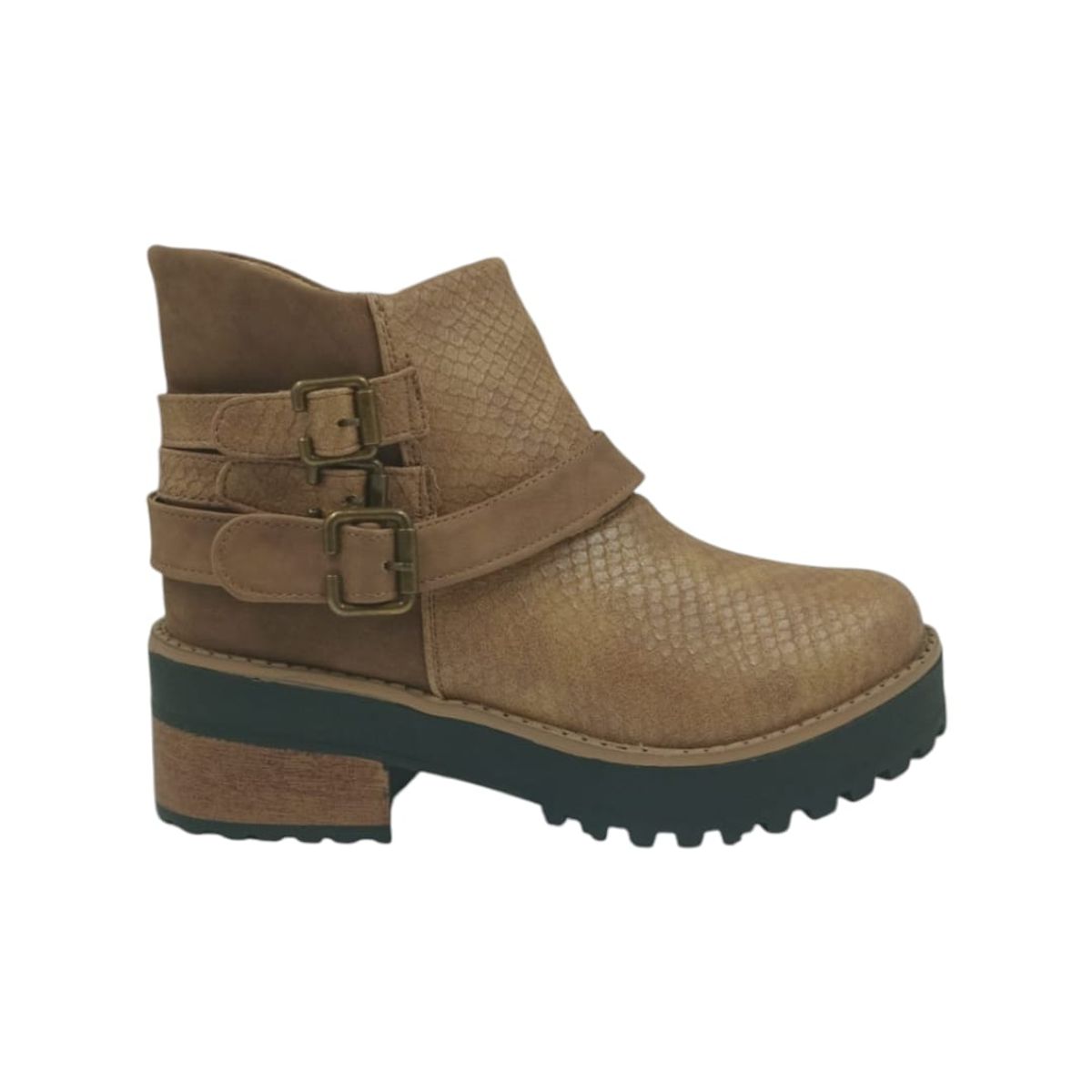 HERIEL - Botín Camel Plataforma Mujer