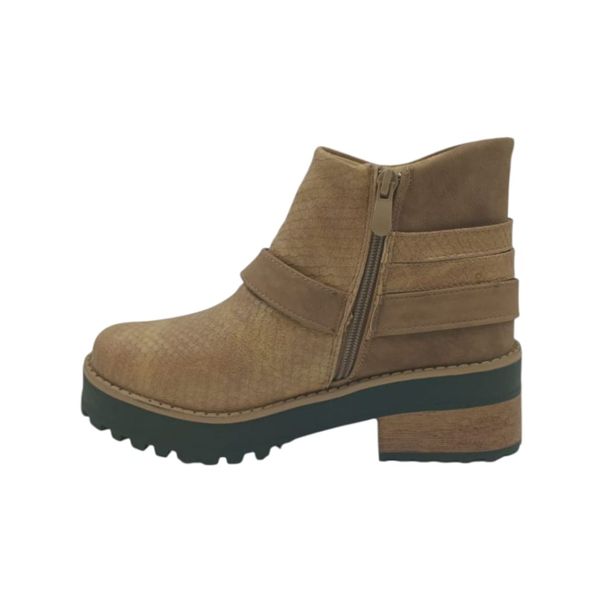 HERIEL - Botín Camel Plataforma Mujer