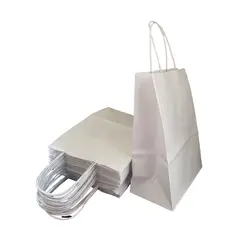 GENERICO - Bolsas de Papel Blancas 18x09x24 por 50 unidades…