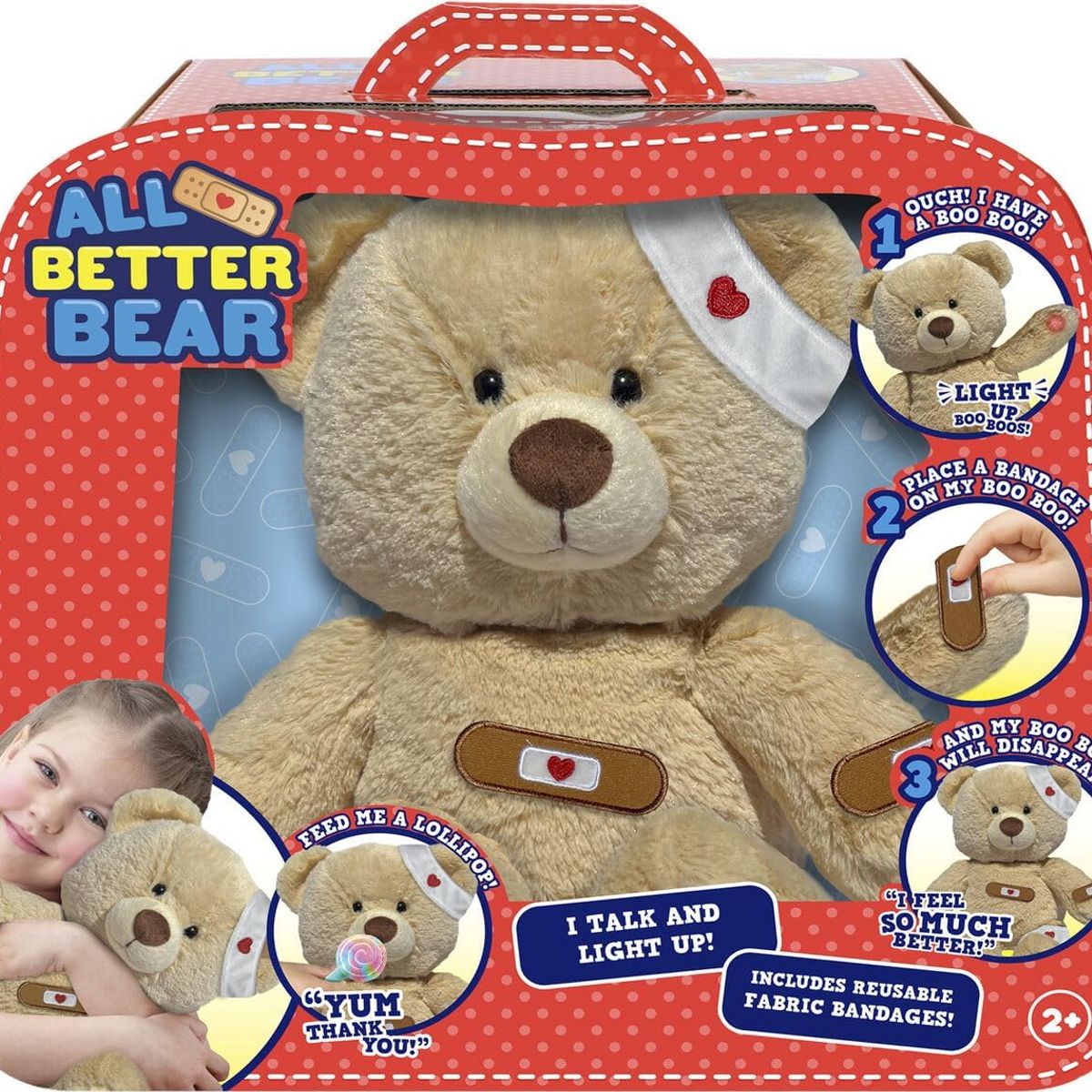 ANSALDO - Oso De Peluche All Better Bear Electrónico Color Café