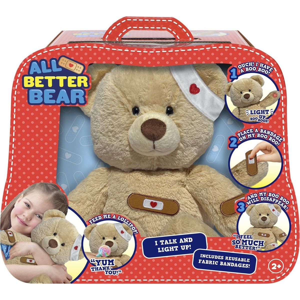 ANSALDO - Oso De Peluche All Better Bear Electrónico Color Café