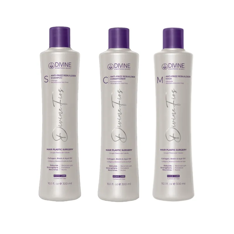 DIVINE PROFESSIONAL - PACK Shampoo + Acondicionador + Mascara Divine Professional 300 Ml C/U